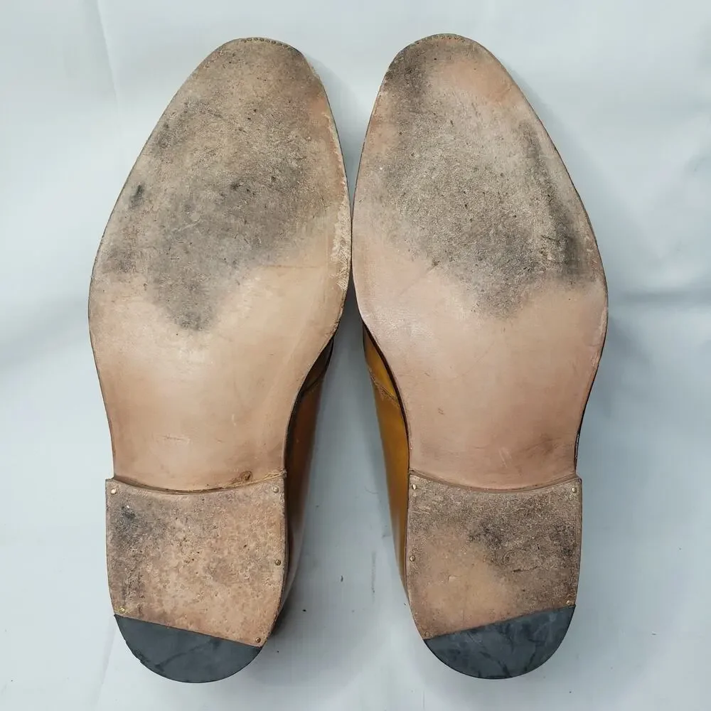 RARE SILVANO LATTANZI BROWN TAN SMOOTH LEATHER SINGLE LACE DRESS SHOES SIZE 6
